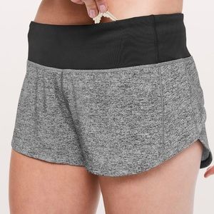 Heather Lux Multi Black/Black Speed Up Shorts Lululemon